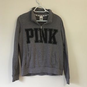PINK 1/4 zip sweatshirt
